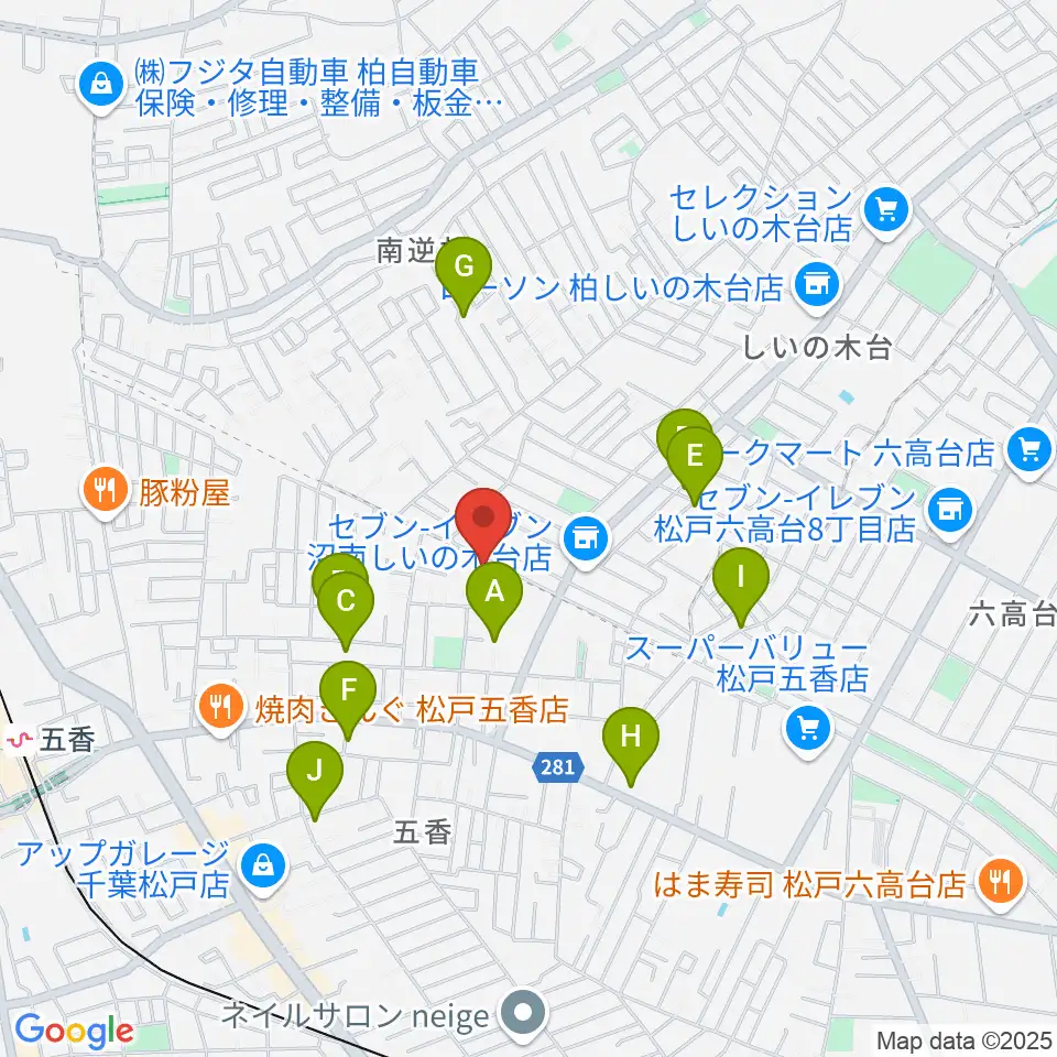 KSK松戸音楽教室周辺の駐車場・コインパーキング一覧地図