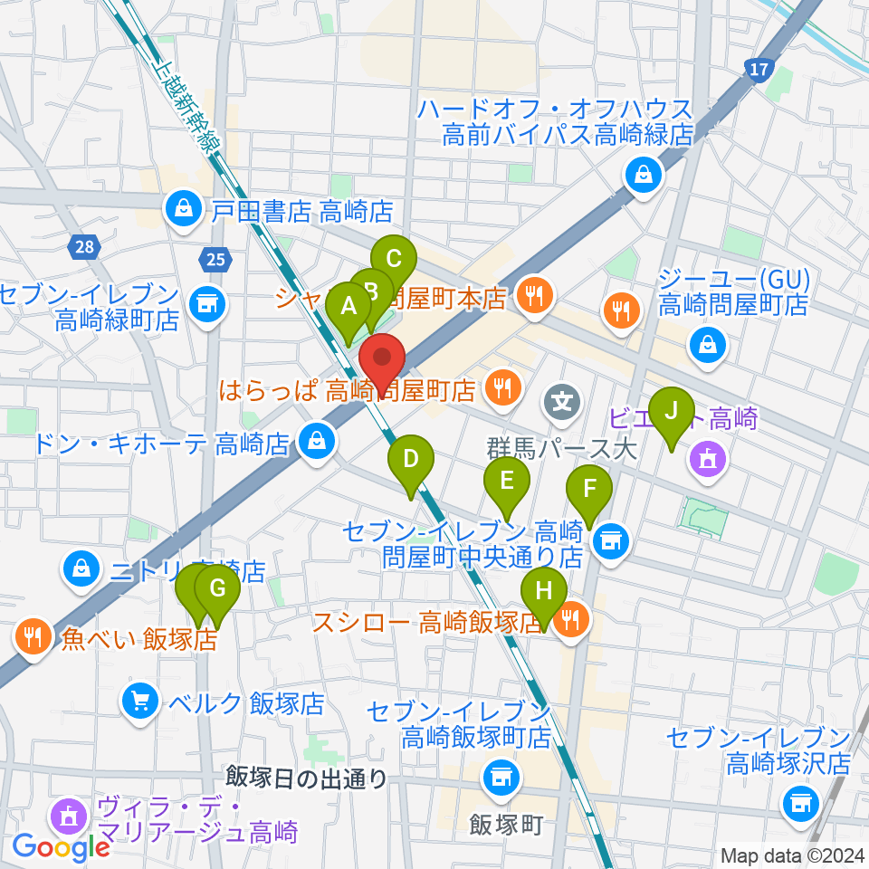 シュバイツァ音楽教室周辺の駐車場・コインパーキング一覧地図