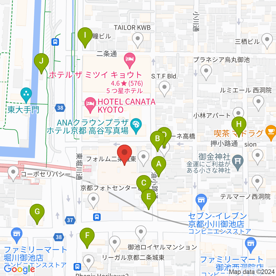 京都子どもの音楽教室周辺の駐車場・コインパーキング一覧地図