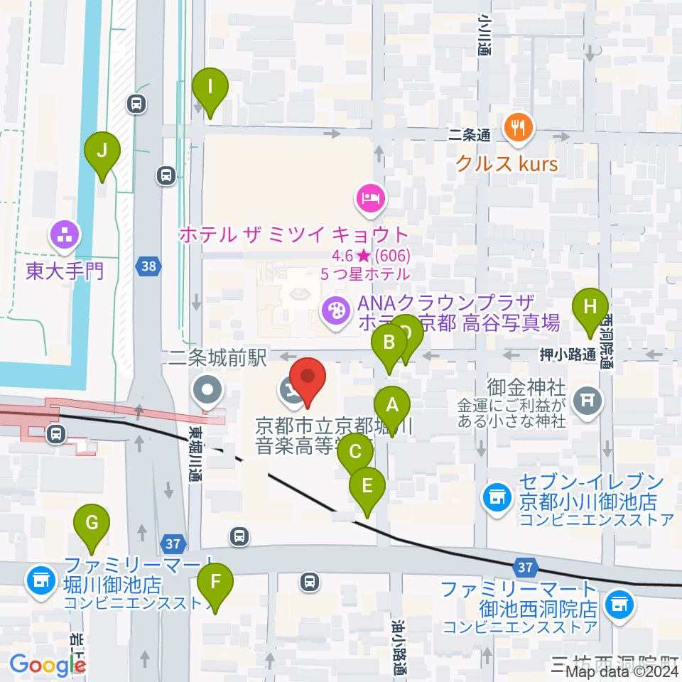 京都子どもの音楽教室周辺の駐車場・コインパーキング一覧地図