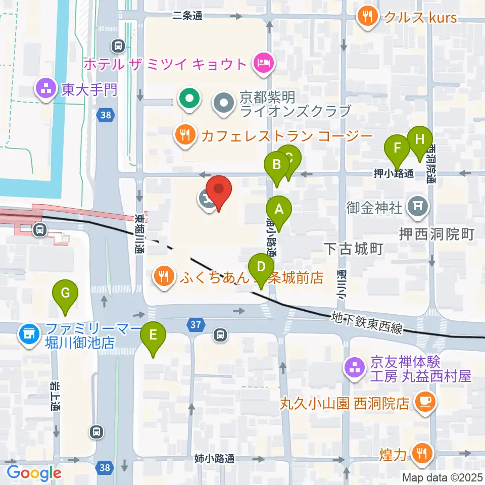 京都子どもの音楽教室周辺の駐車場・コインパーキング一覧地図