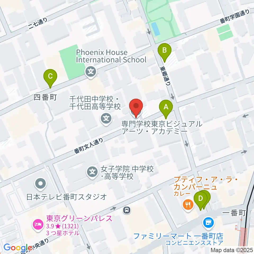 東京ビジュアルアーツ周辺の駐車場・コインパーキング一覧地図