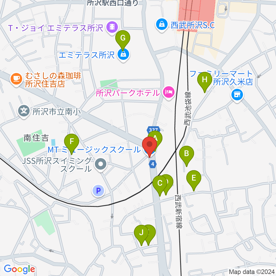 MTミュージックスクール周辺の駐車場・コインパーキング一覧地図