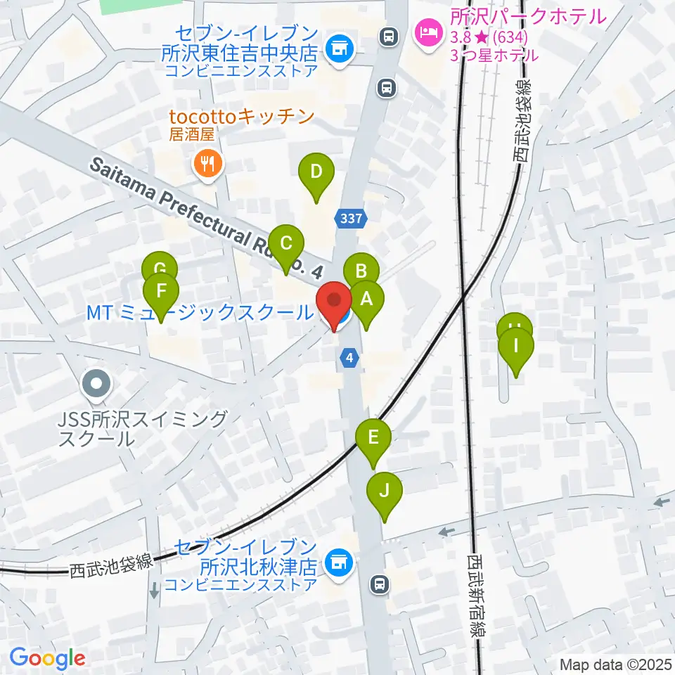 MTミュージックスクール周辺の駐車場・コインパーキング一覧地図
