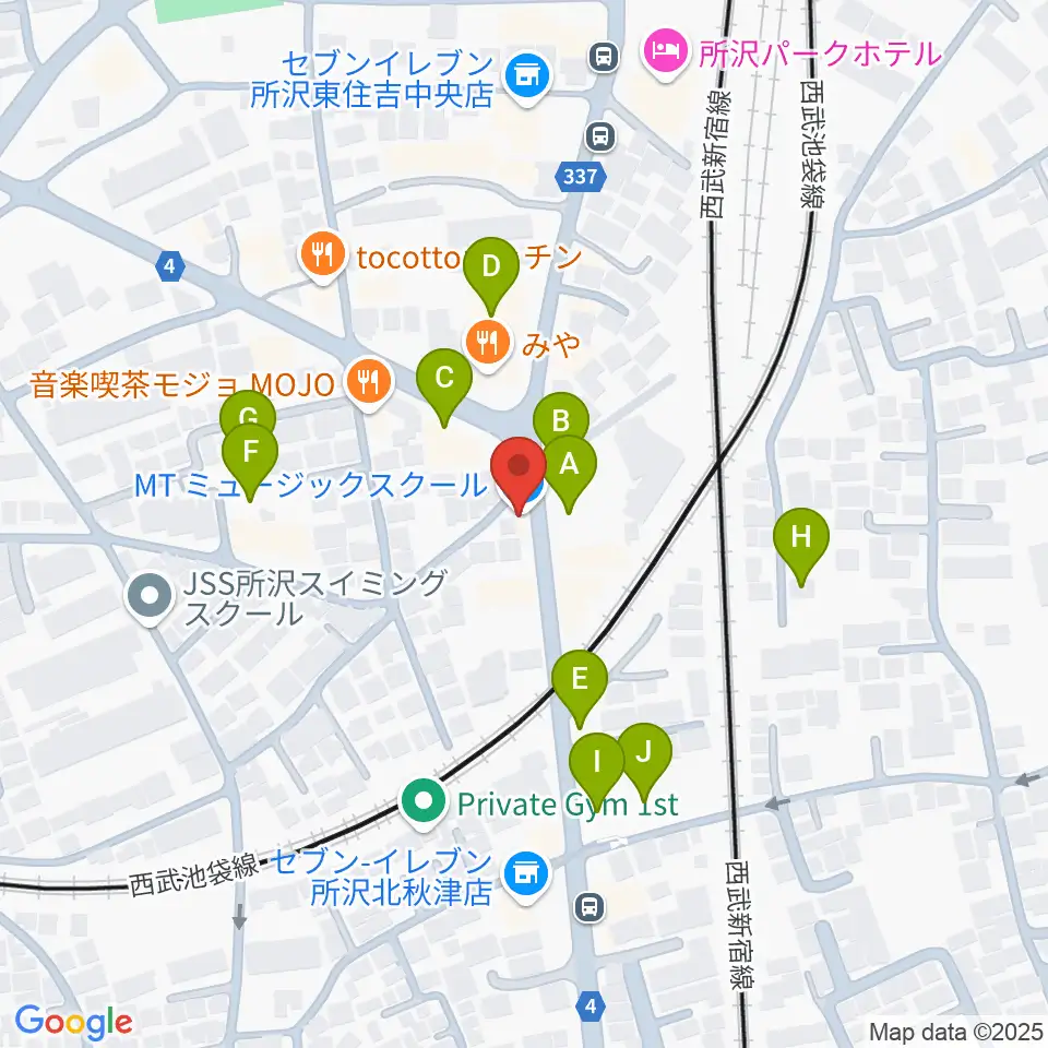 MTミュージックスクール周辺の駐車場・コインパーキング一覧地図