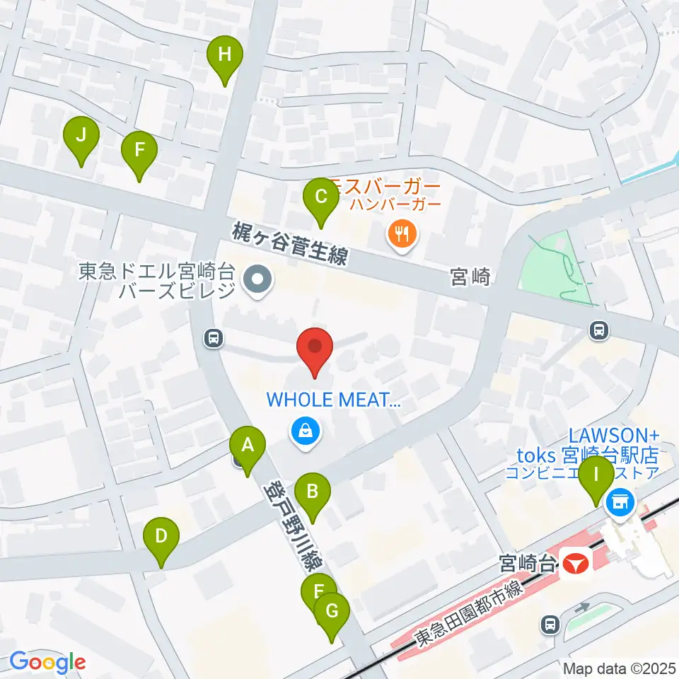 音楽教室ミューゼ周辺の駐車場・コインパーキング一覧地図
