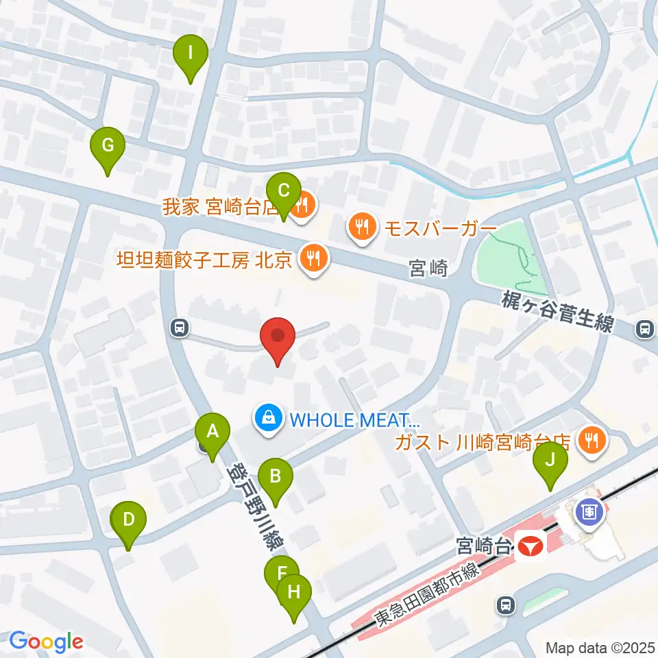 音楽教室ミューゼ周辺の駐車場・コインパーキング一覧地図