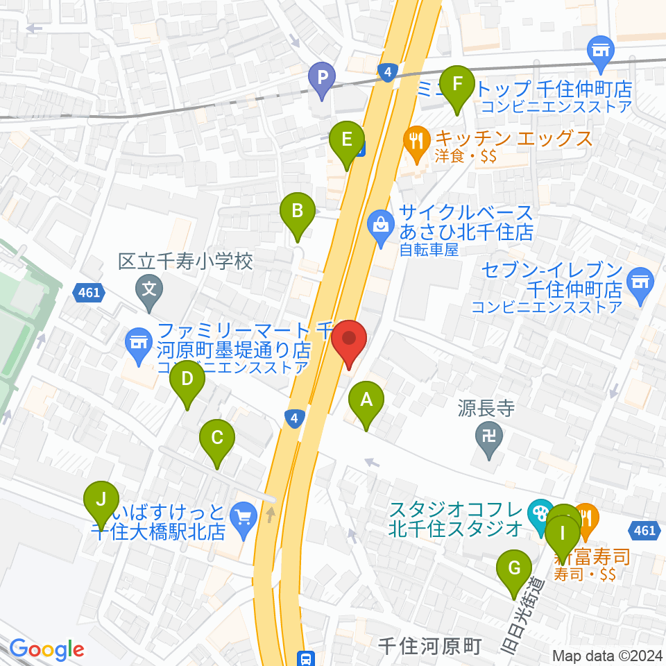 Gスクエア周辺の駐車場・コインパーキング一覧地図