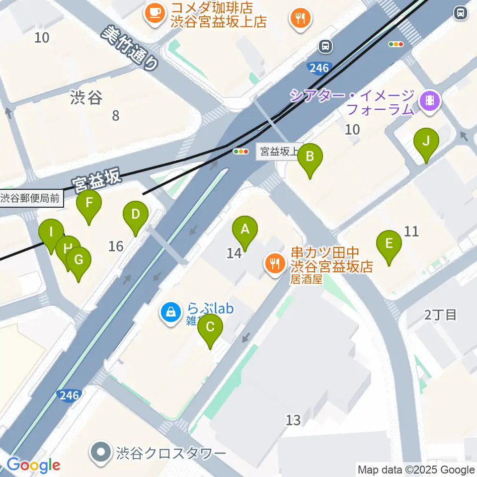 サウンドスタジオノア 渋谷1号店周辺の駐車場・コインパーキング一覧地図