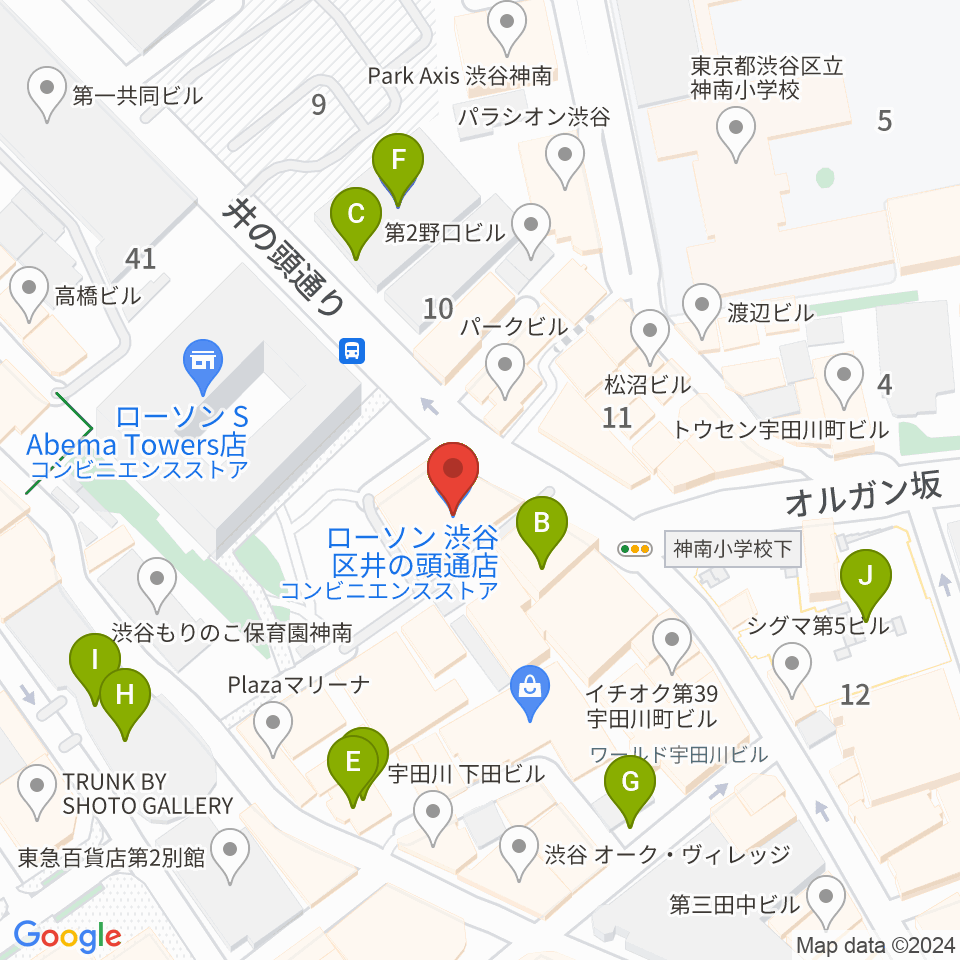 サウンドスタジオノア 渋谷2号店周辺の駐車場・コインパーキング一覧地図