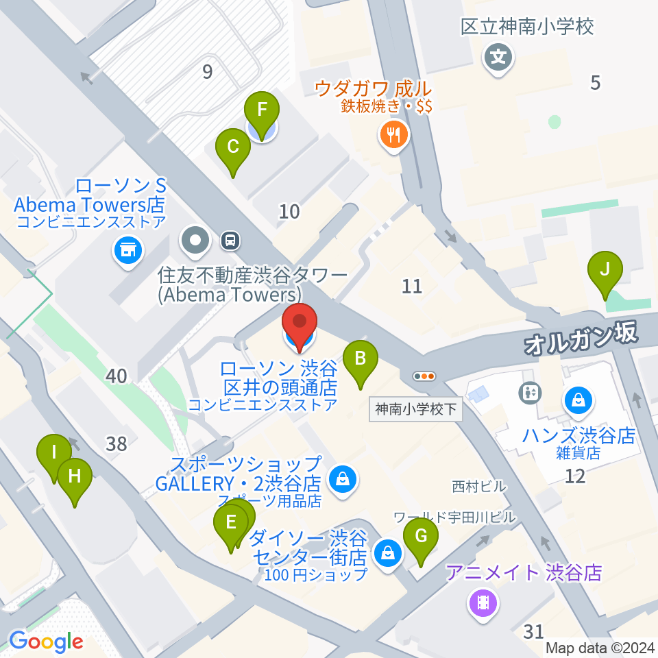 サウンドスタジオノア 渋谷2号店周辺の駐車場・コインパーキング一覧地図