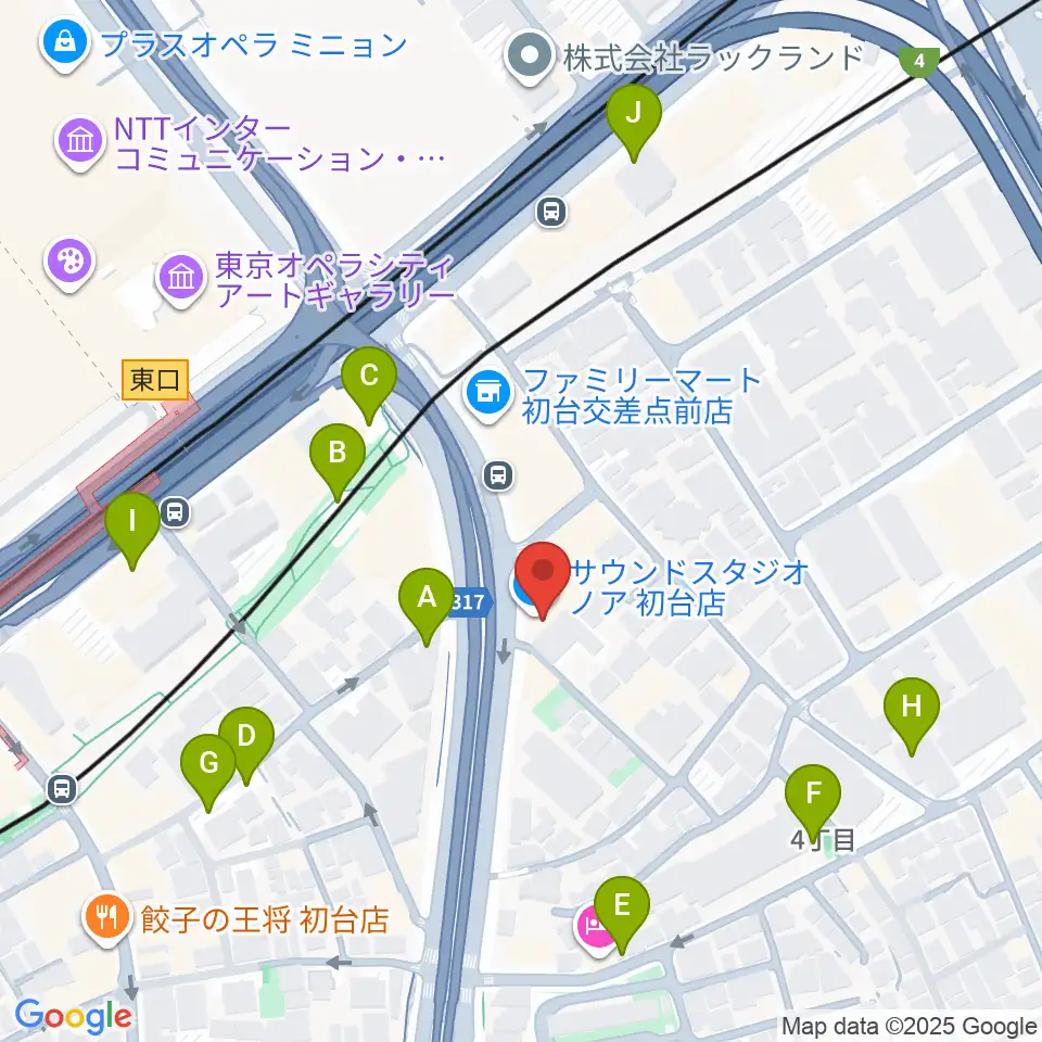 サウンドスタジオノア 初台店周辺の駐車場・コインパーキング一覧地図