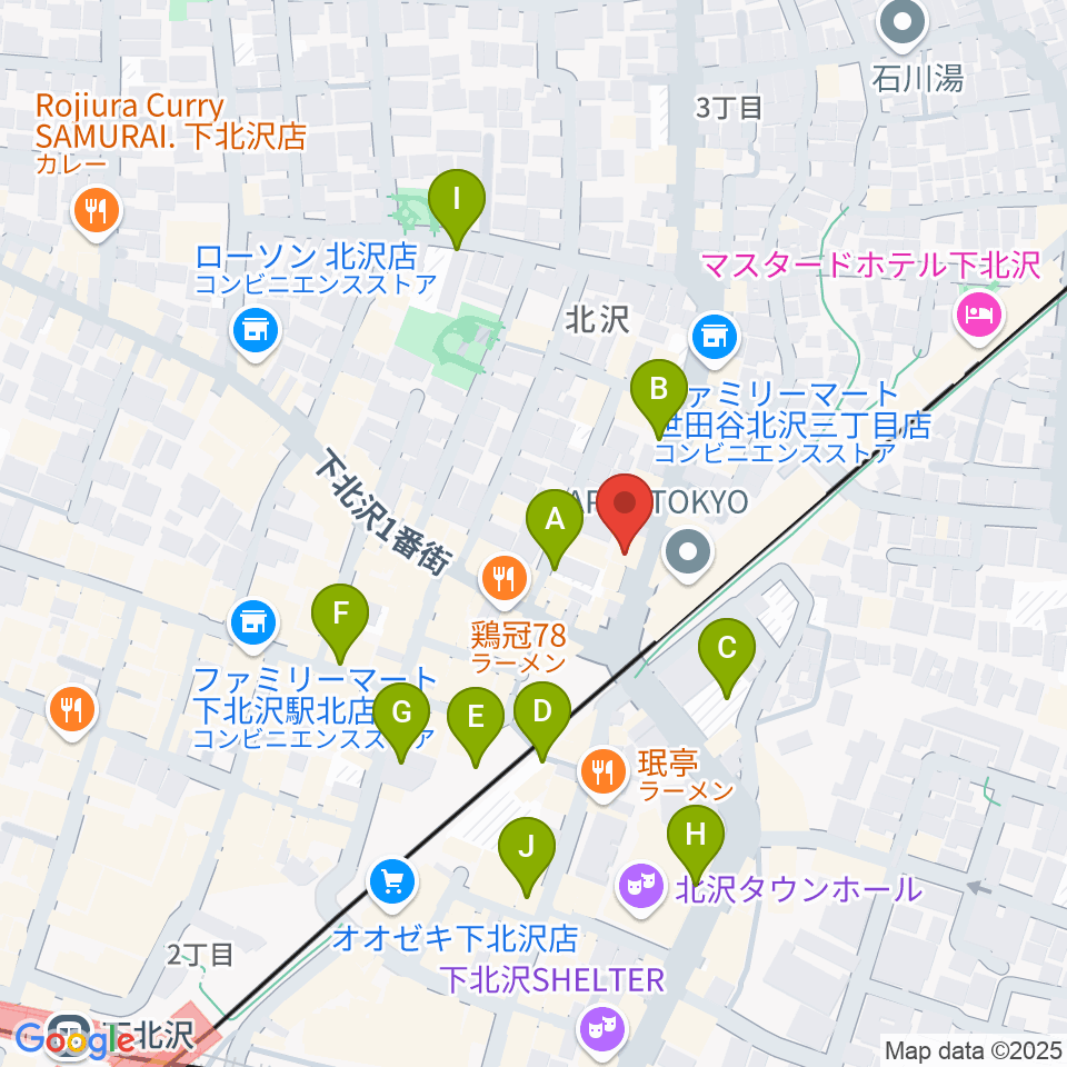 サウンドスタジオノア 下北沢店周辺の駐車場・コインパーキング一覧地図