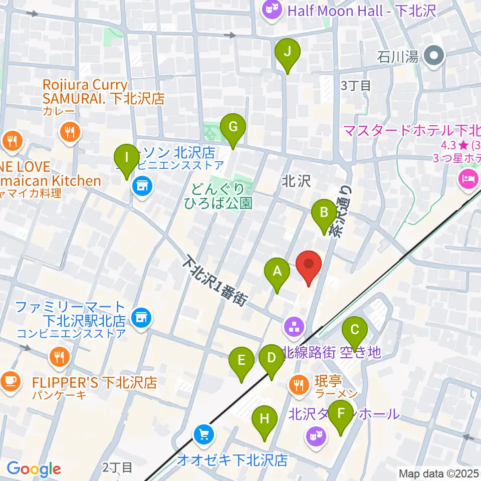 サウンドスタジオノア 下北沢店周辺の駐車場・コインパーキング一覧地図