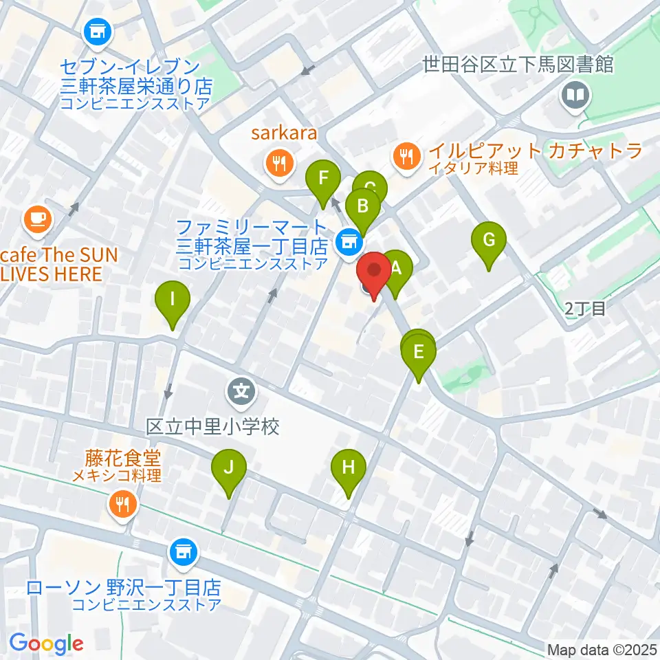 サウンドスタジオノア 三軒茶屋店周辺の駐車場・コインパーキング一覧地図