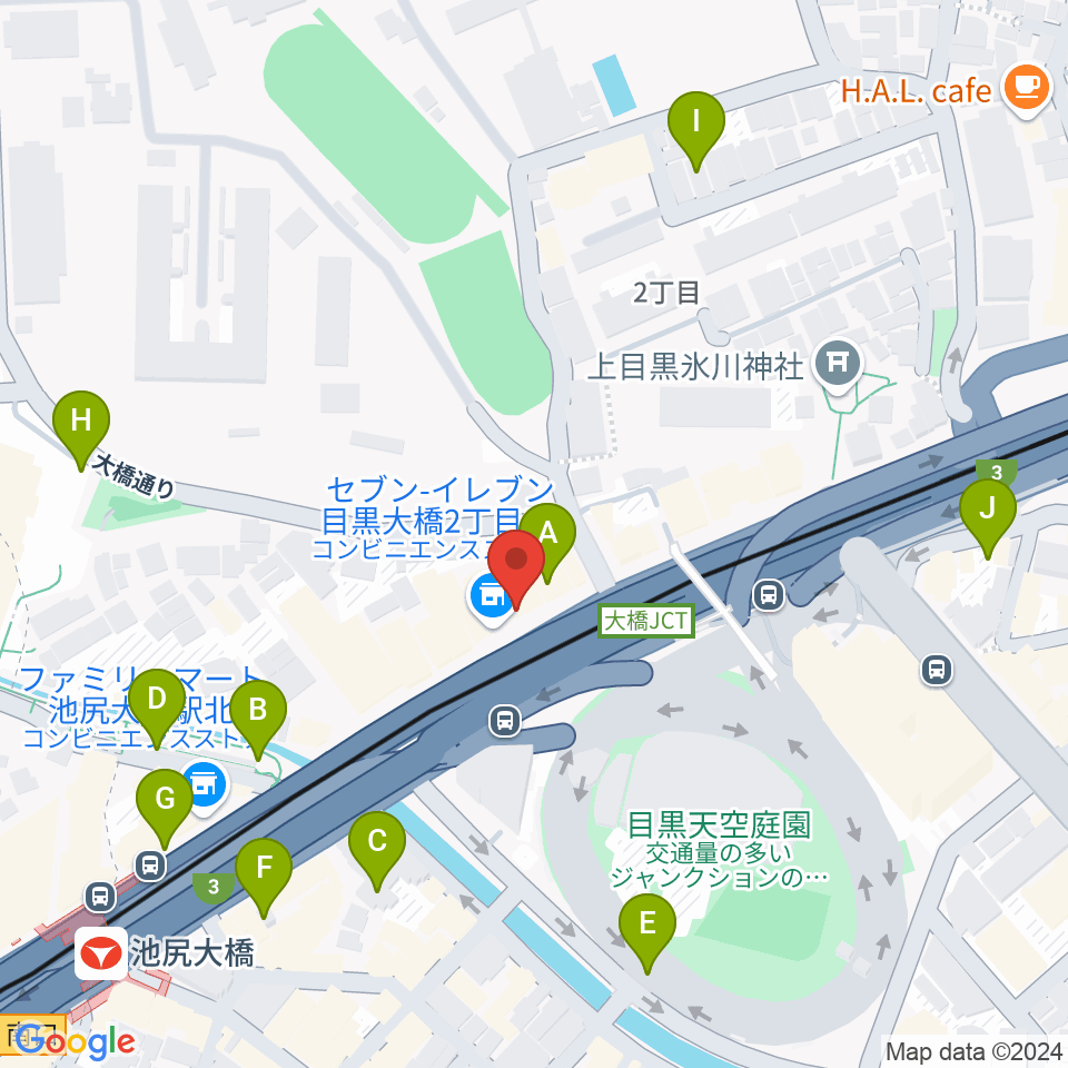 サウンドスタジオノア 池尻大橋店周辺の駐車場・コインパーキング一覧地図