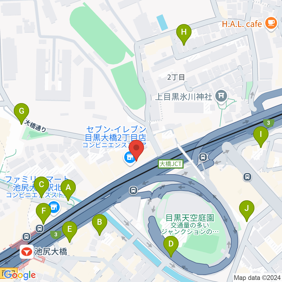 サウンドスタジオノア 池尻大橋店周辺の駐車場・コインパーキング一覧地図