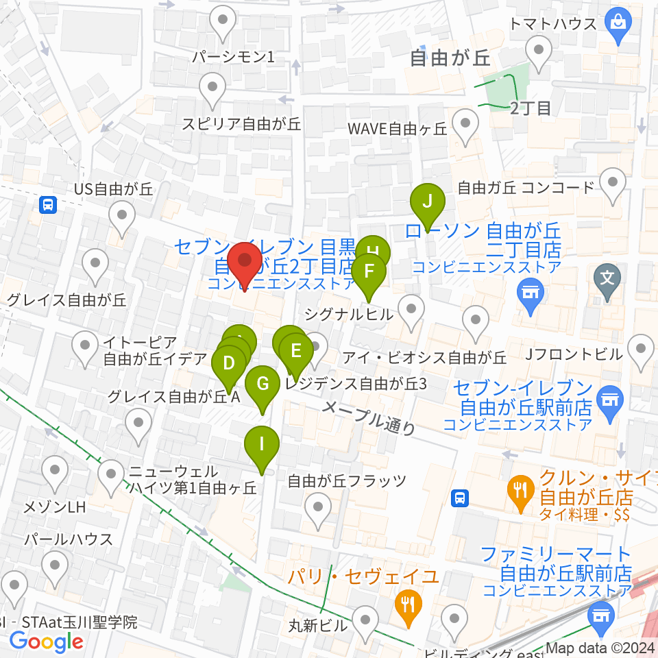 サウンドスタジオノア 自由が丘店周辺の駐車場・コインパーキング一覧地図