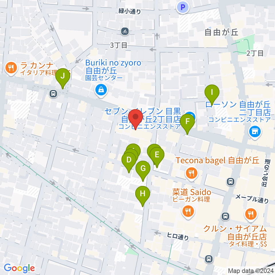 サウンドスタジオノア 自由が丘店周辺の駐車場・コインパーキング一覧地図