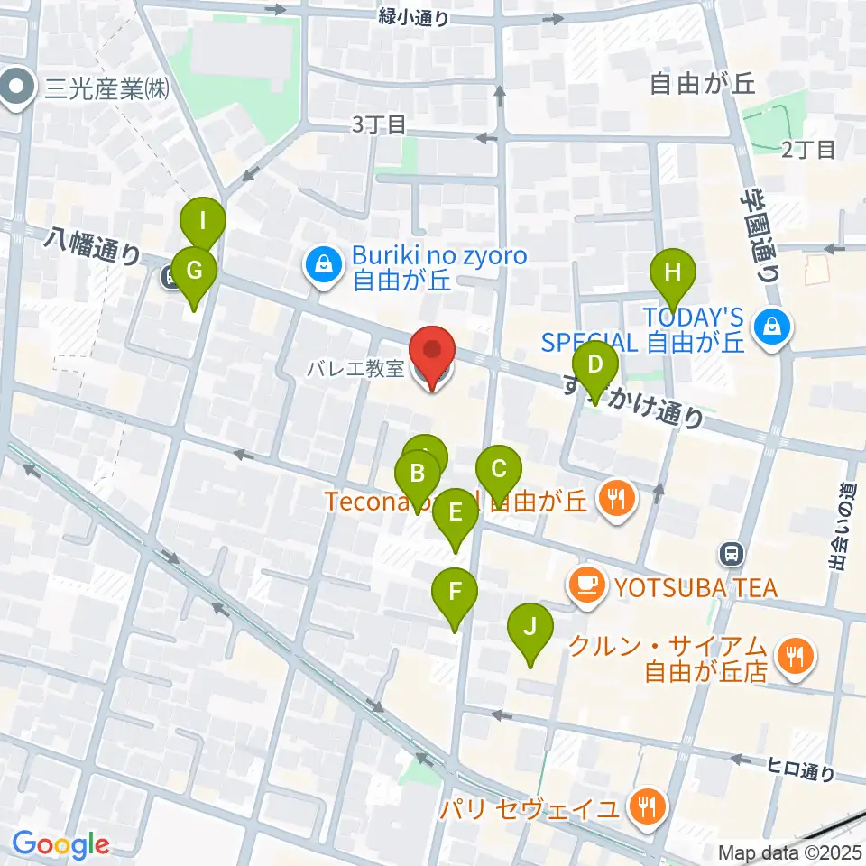 サウンドスタジオノア 自由が丘店周辺の駐車場・コインパーキング一覧地図