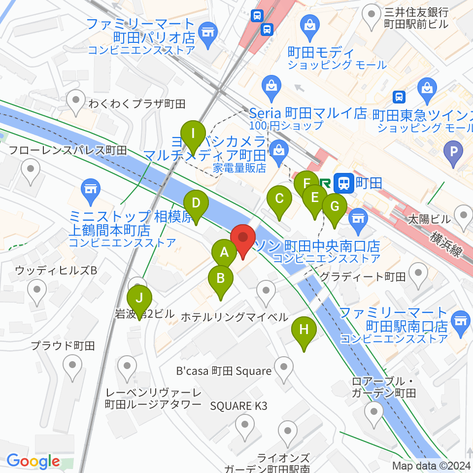 ゲートウェイスタジオ町田店周辺の駐車場・コインパーキング一覧地図