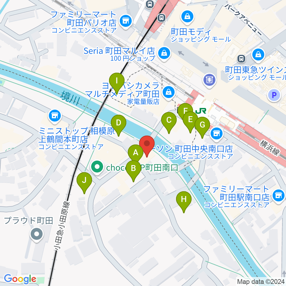 ゲートウェイスタジオ町田店周辺の駐車場・コインパーキング一覧地図