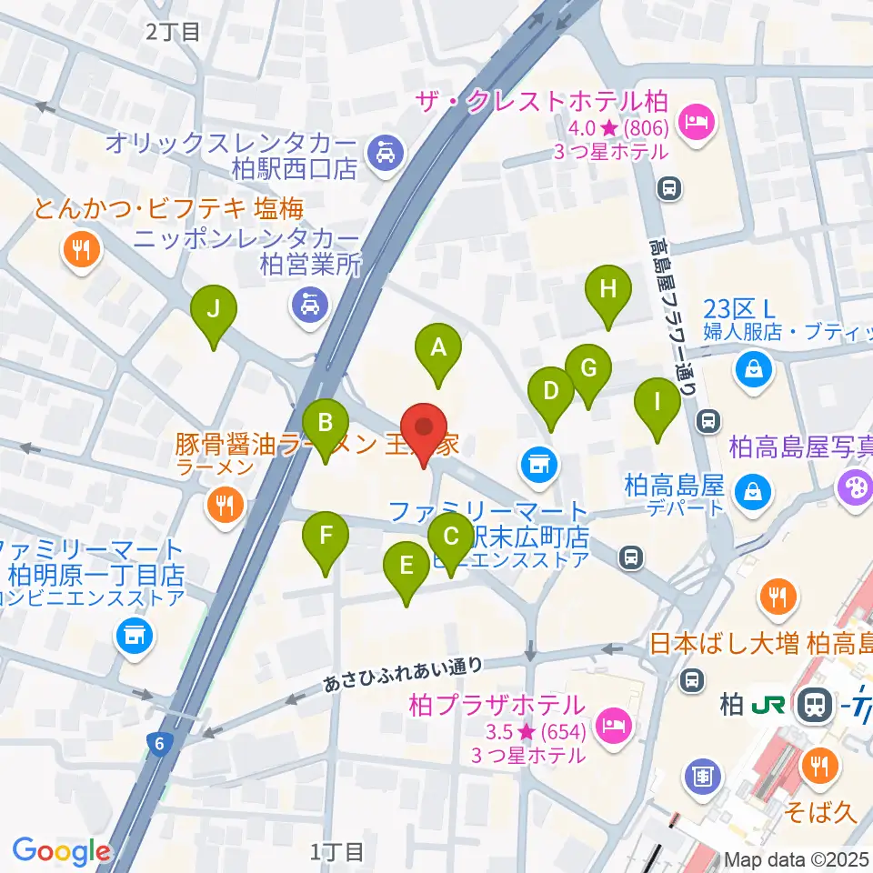 ゲートウェイスタジオ柏店周辺の駐車場・コインパーキング一覧地図