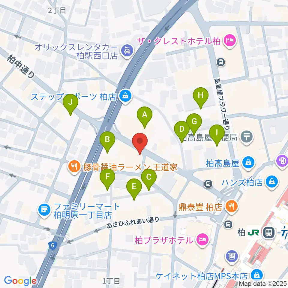 ゲートウェイスタジオ柏店周辺の駐車場・コインパーキング一覧地図