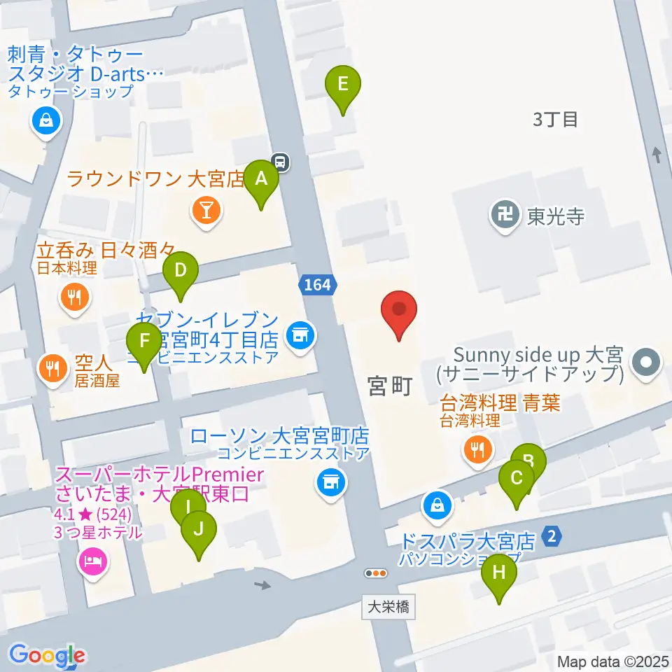 ゲートウェイスタジオ大宮店周辺の駐車場・コインパーキング一覧地図