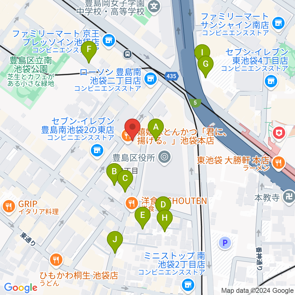 スタジオペンタ池袋店周辺の駐車場・コインパーキング一覧地図