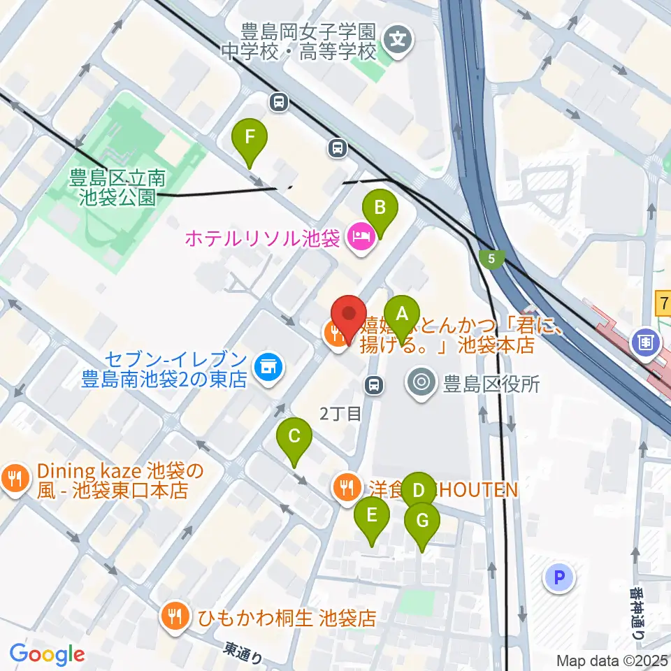 スタジオペンタ池袋店周辺の駐車場・コインパーキング一覧地図