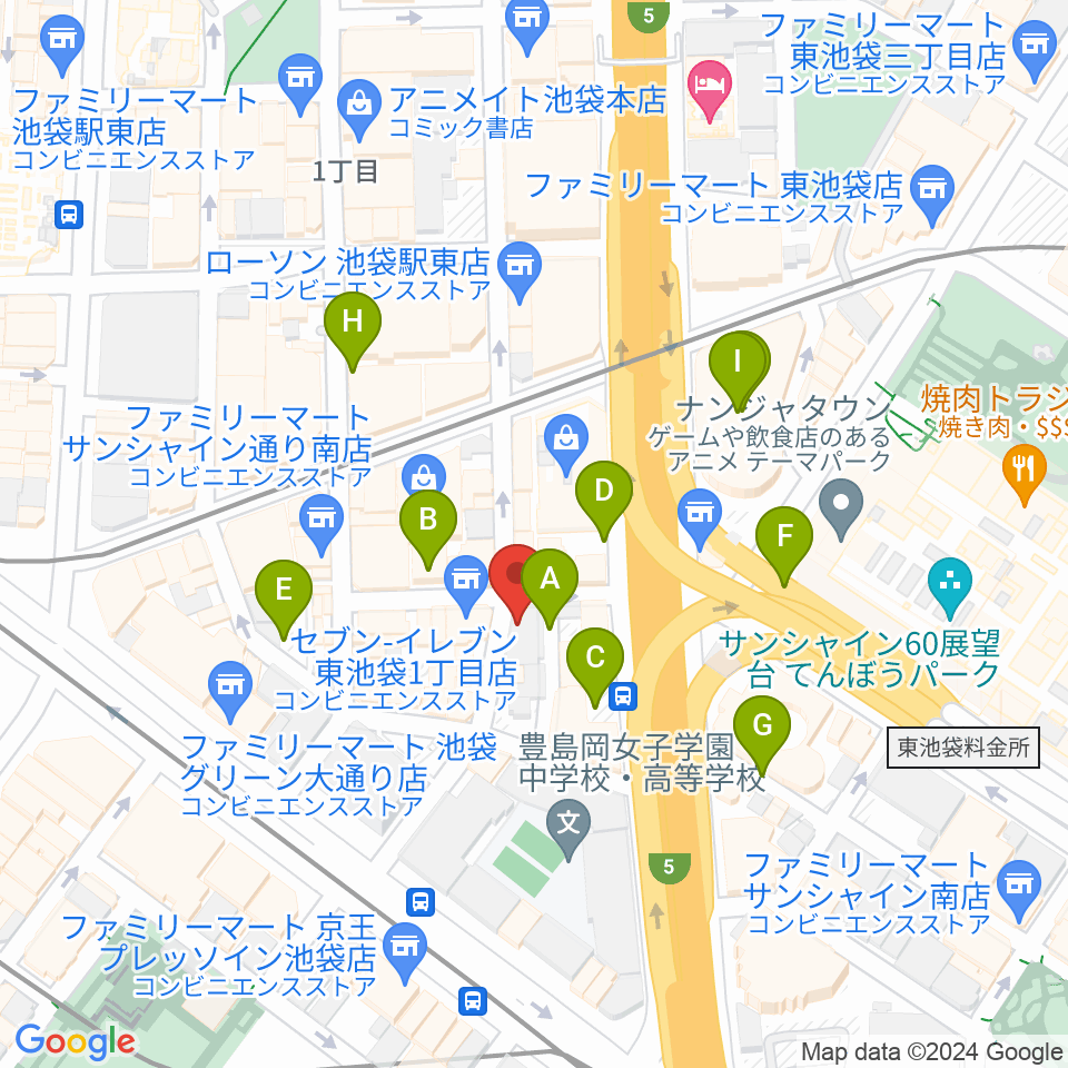 スタジオペンタ池袋ハンズサイド周辺の駐車場・コインパーキング一覧地図