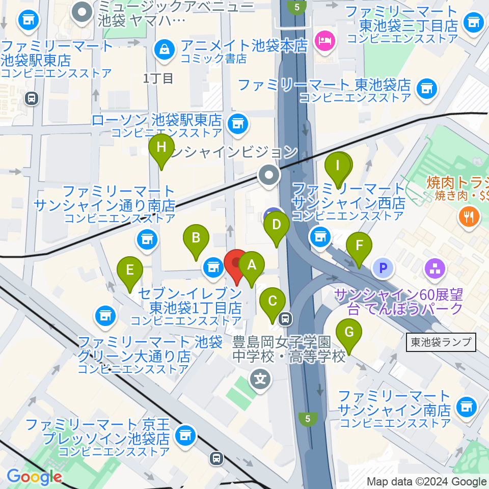 スタジオペンタ池袋ハンズサイド周辺の駐車場・コインパーキング一覧地図