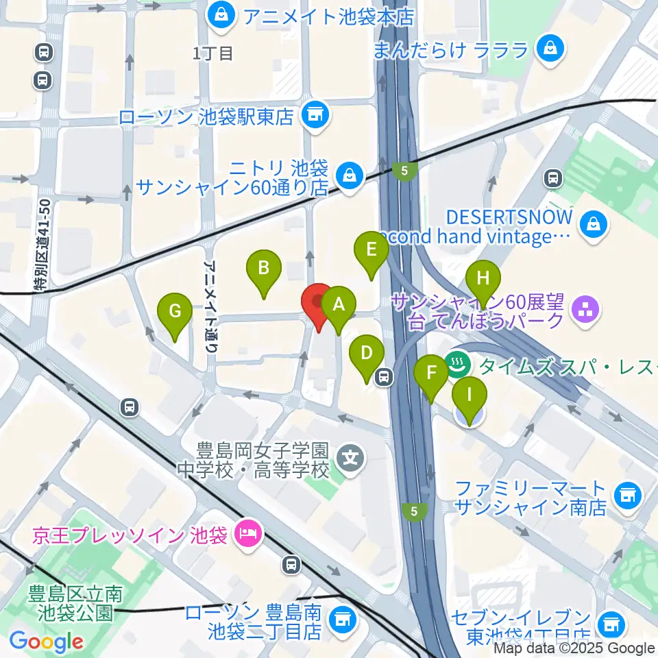 スタジオペンタ池袋ハンズサイド周辺の駐車場・コインパーキング一覧地図