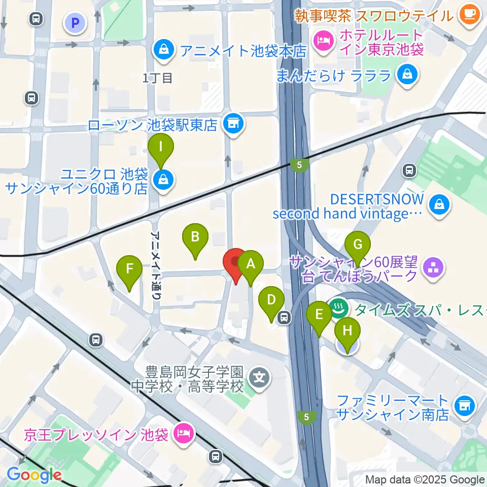 スタジオペンタ池袋ハンズサイド周辺の駐車場・コインパーキング一覧地図