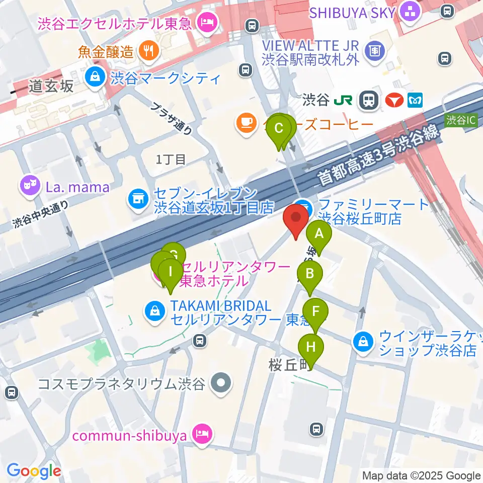 スタジオペンタ渋谷シティサイド周辺の駐車場・コインパーキング一覧地図