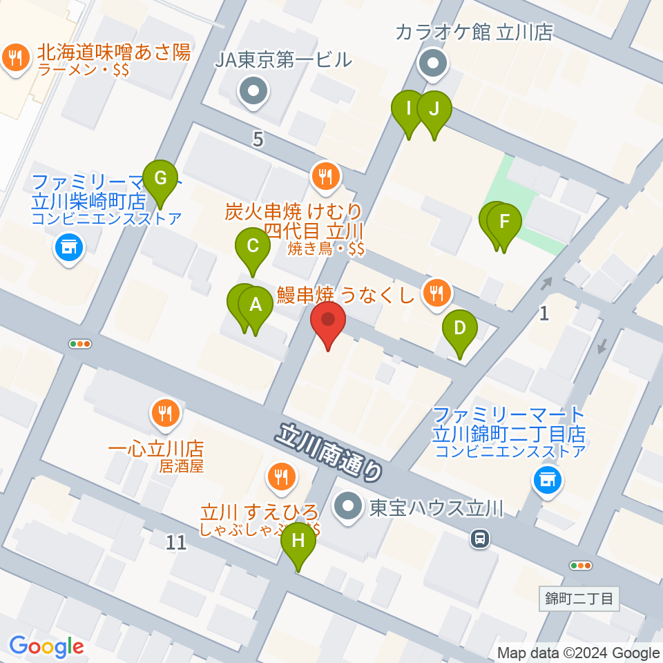 スタジオペンタ立川店周辺の駐車場・コインパーキング一覧地図