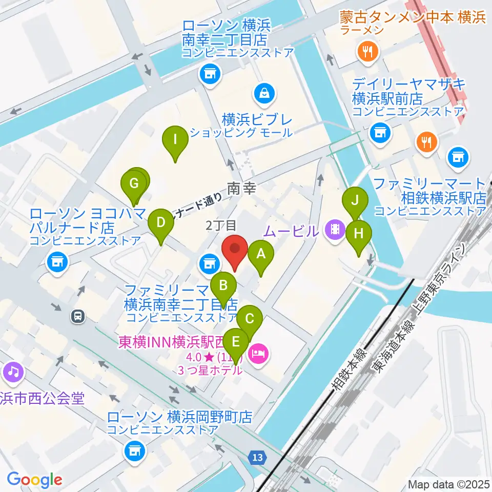 スタジオペンタ横浜店周辺の駐車場・コインパーキング一覧地図