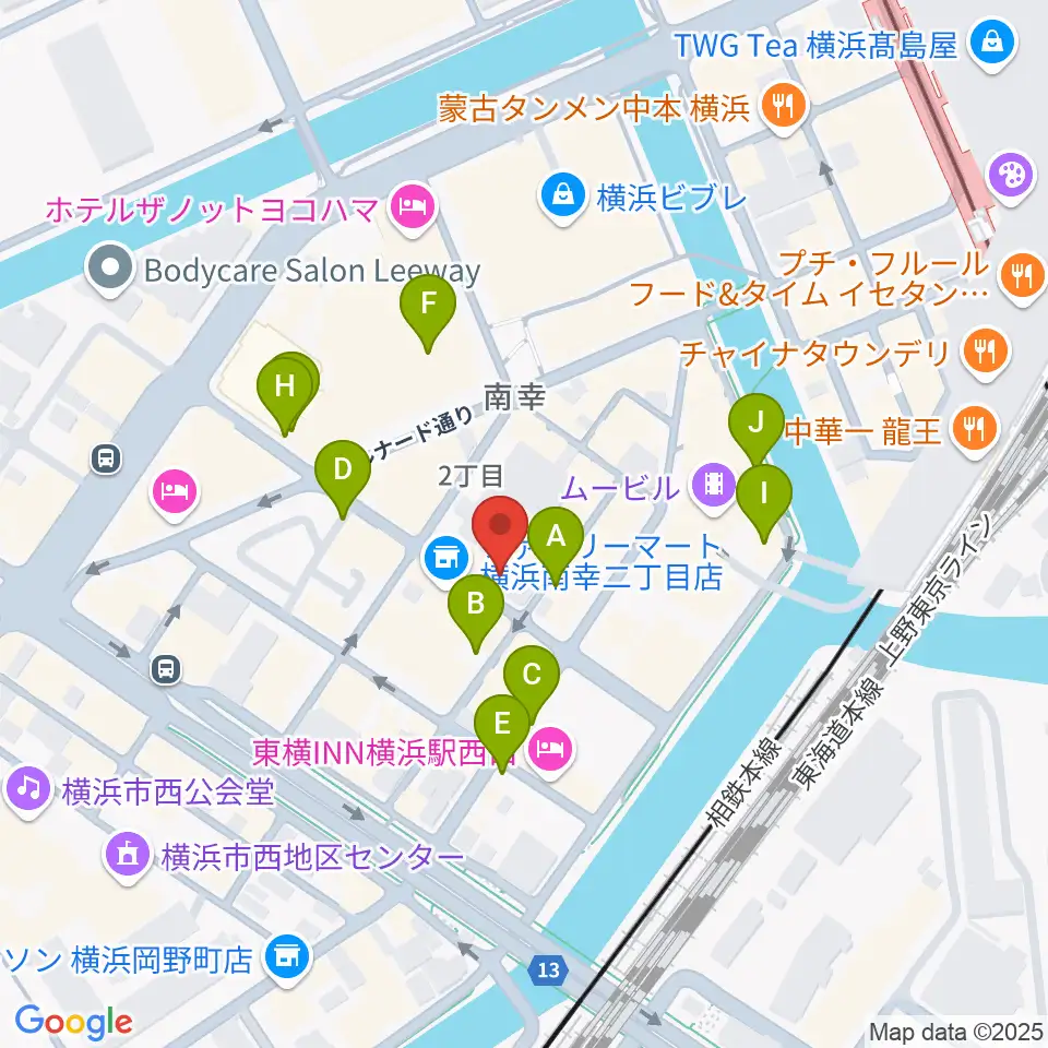 スタジオペンタ横浜店周辺の駐車場・コインパーキング一覧地図