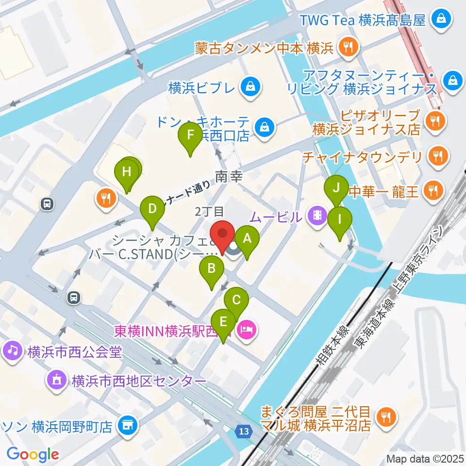 スタジオペンタ横浜店周辺の駐車場・コインパーキング一覧地図