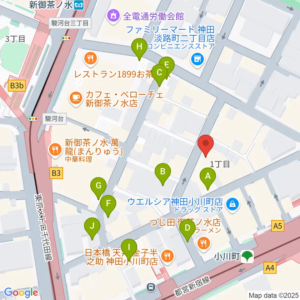 MUSIC JOY神田周辺の駐車場・コインパーキング一覧地図