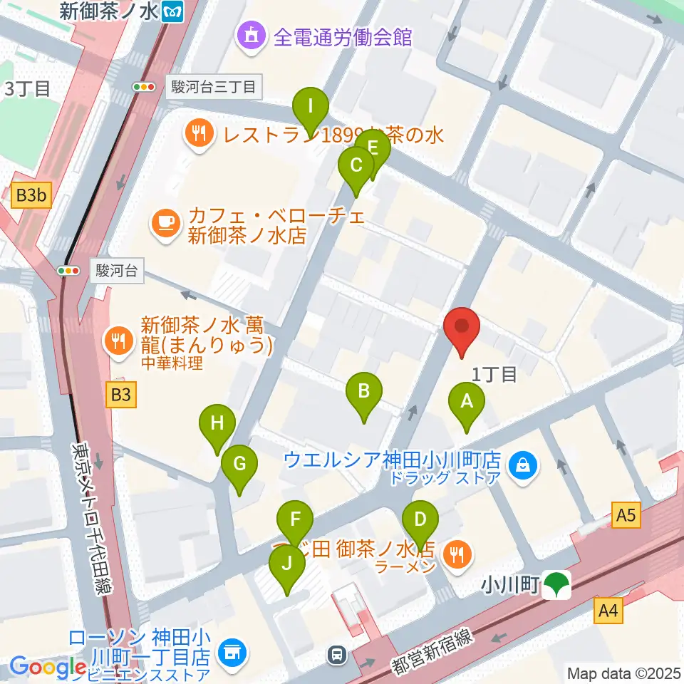 MUSIC JOY神田周辺の駐車場・コインパーキング一覧地図