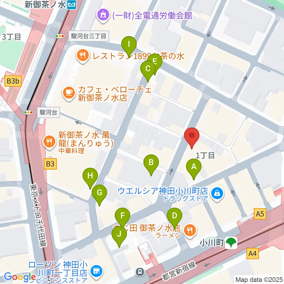MUSIC JOY神田周辺の駐車場・コインパーキング一覧地図