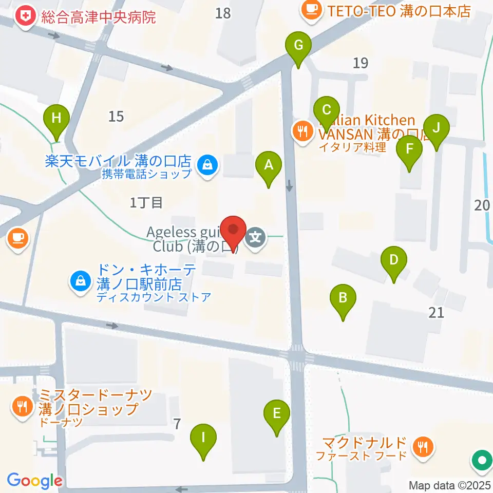 スタジオノード溝の口店周辺の駐車場・コインパーキング一覧地図
