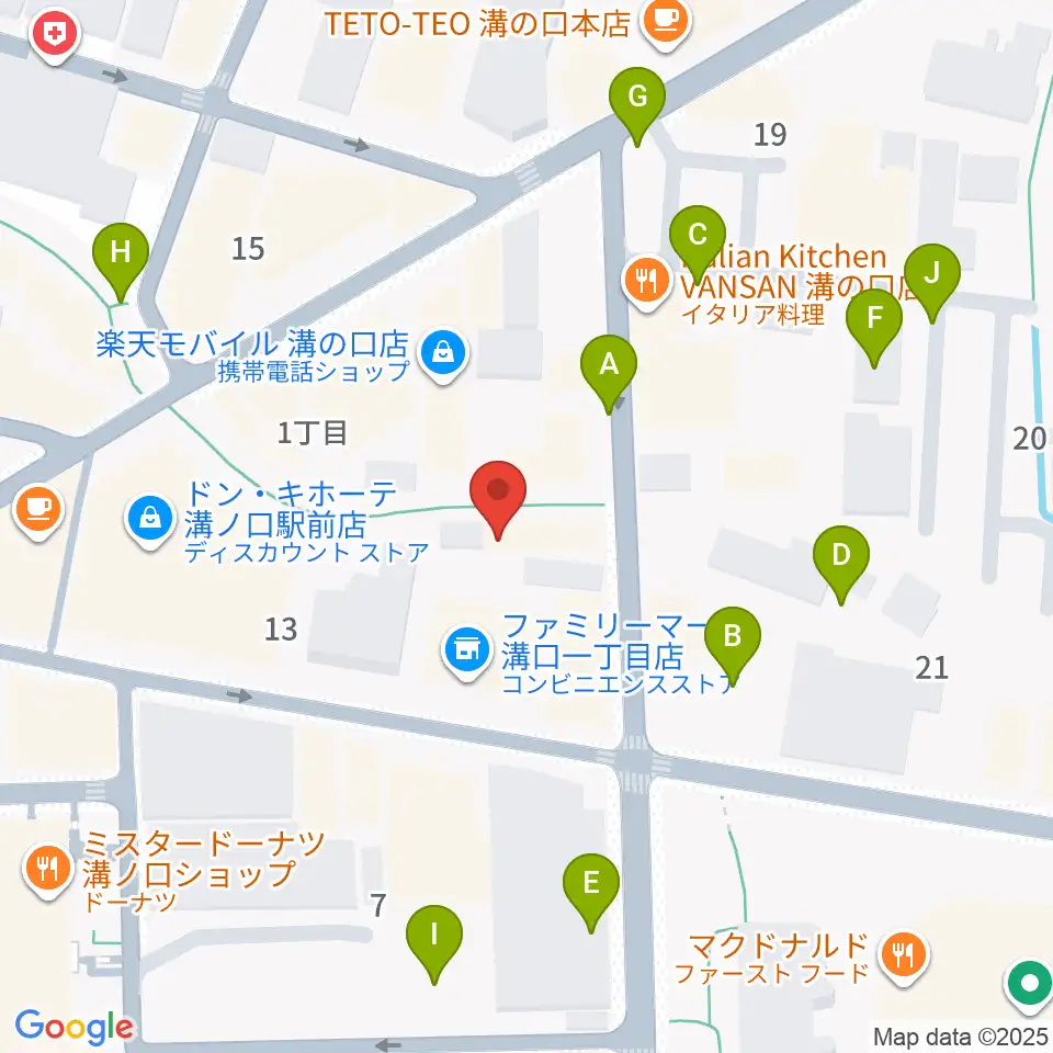 スタジオノード溝の口店周辺の駐車場・コインパーキング一覧地図