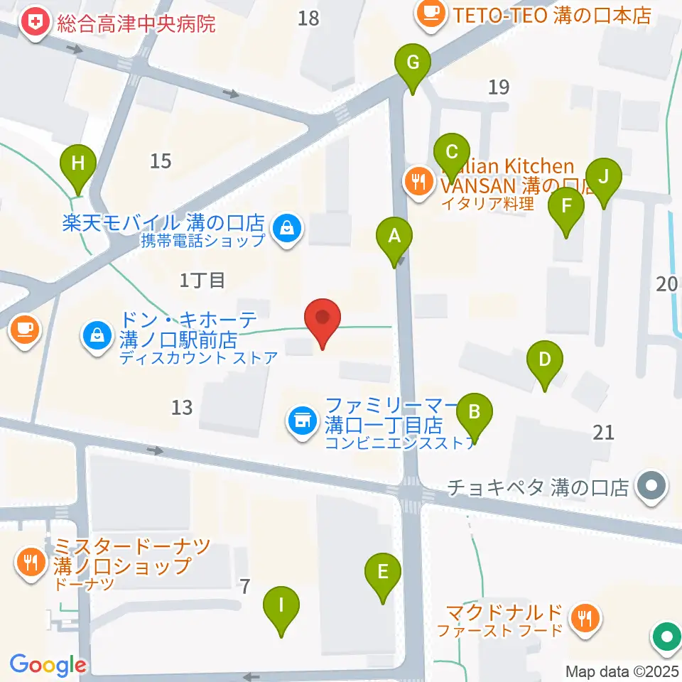 スタジオノード溝の口店周辺の駐車場・コインパーキング一覧地図