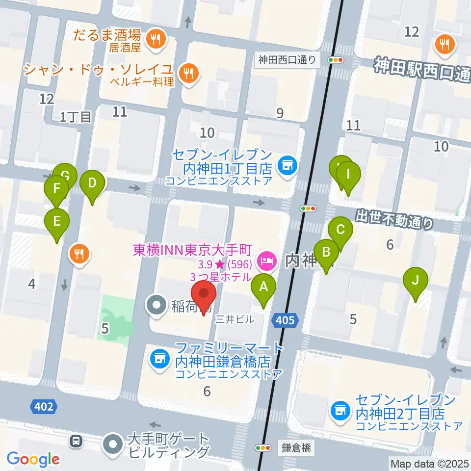 HMVP大手町スタジオ周辺の駐車場・コインパーキング一覧地図