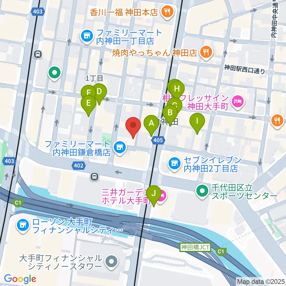 HMVP大手町スタジオ周辺の駐車場・コインパーキング一覧地図