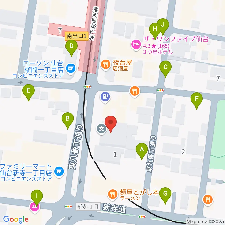 仙台スクールオブミュージック&ダンス専門学校周辺の駐車場・コインパーキング一覧地図