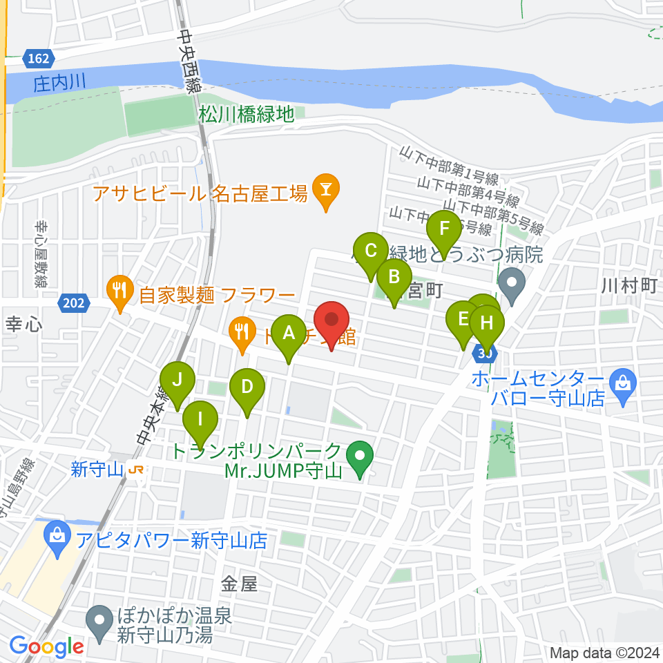 スタジオスプラッシュ周辺の駐車場・コインパーキング一覧地図